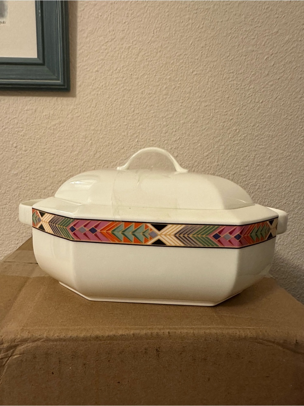 Cheyenne by VILLEROY & BOCH Octagonal Covered Vegetable West Germany Vintage - Picture 2 of 2